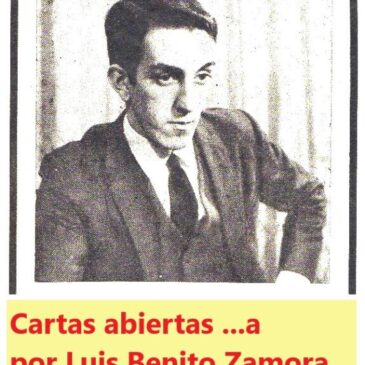 “Las Cartas abiertas” de Luis Benito Zamora